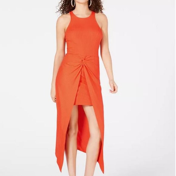 Material Girl Rib Halter Back Dress 